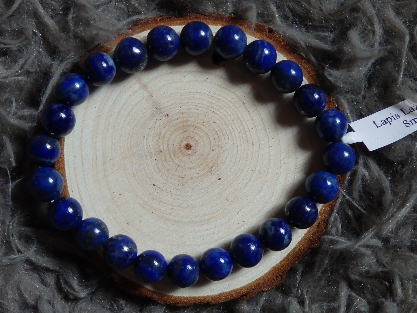 Bracelet lapis lazuli A (boule 08 mm)