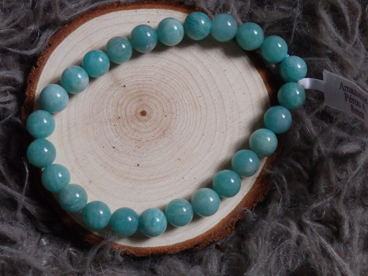 Bracelet amazonite A (boule 08 mm)