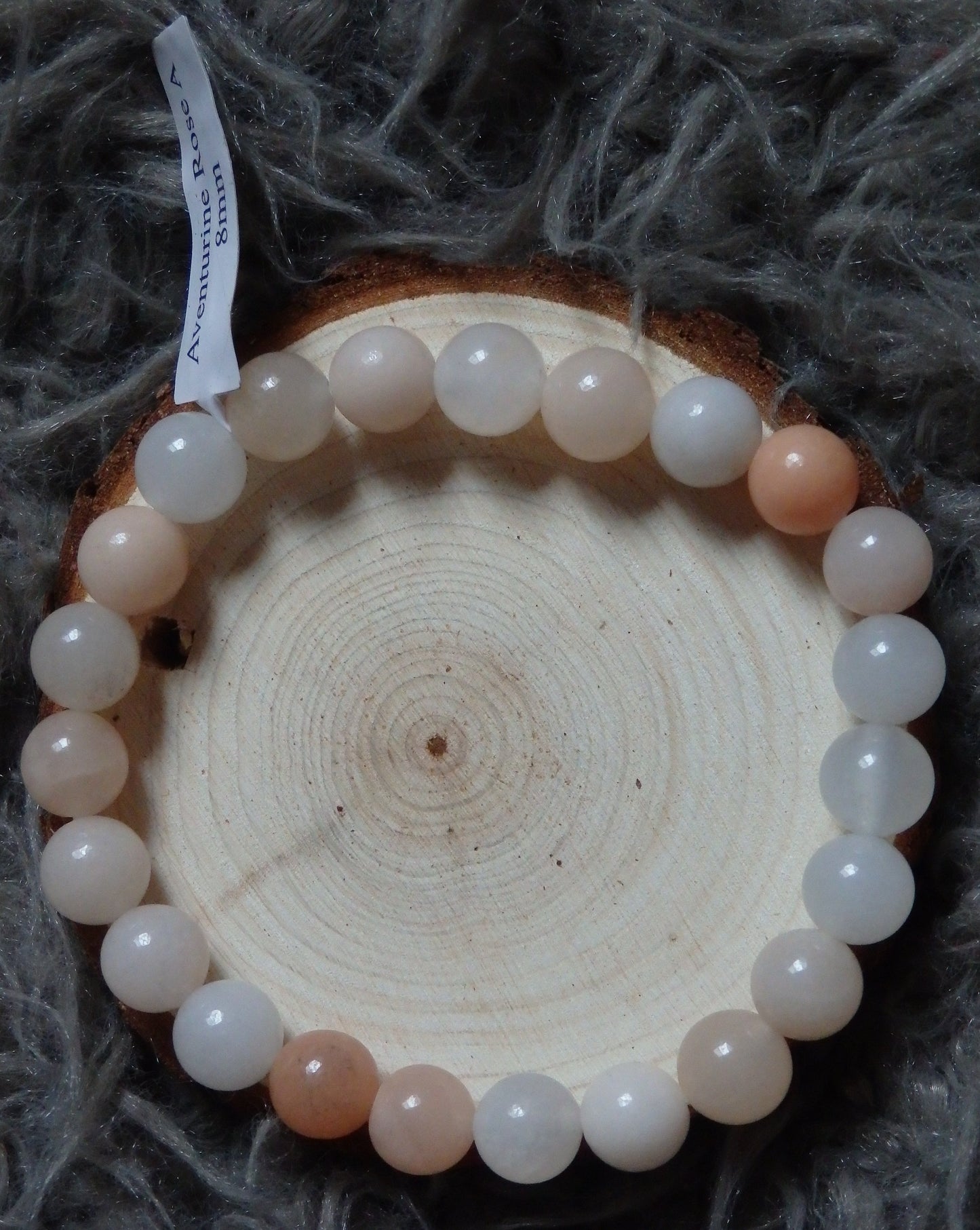 Bracelet aventurine rose A (boule 08 mm)